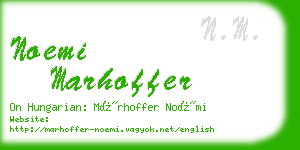 noemi marhoffer business card